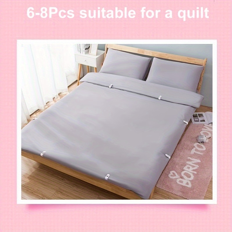 5pcs no pin bed sheet holders anti run non   for blankets quilts safe   clips for secure bedding details 4