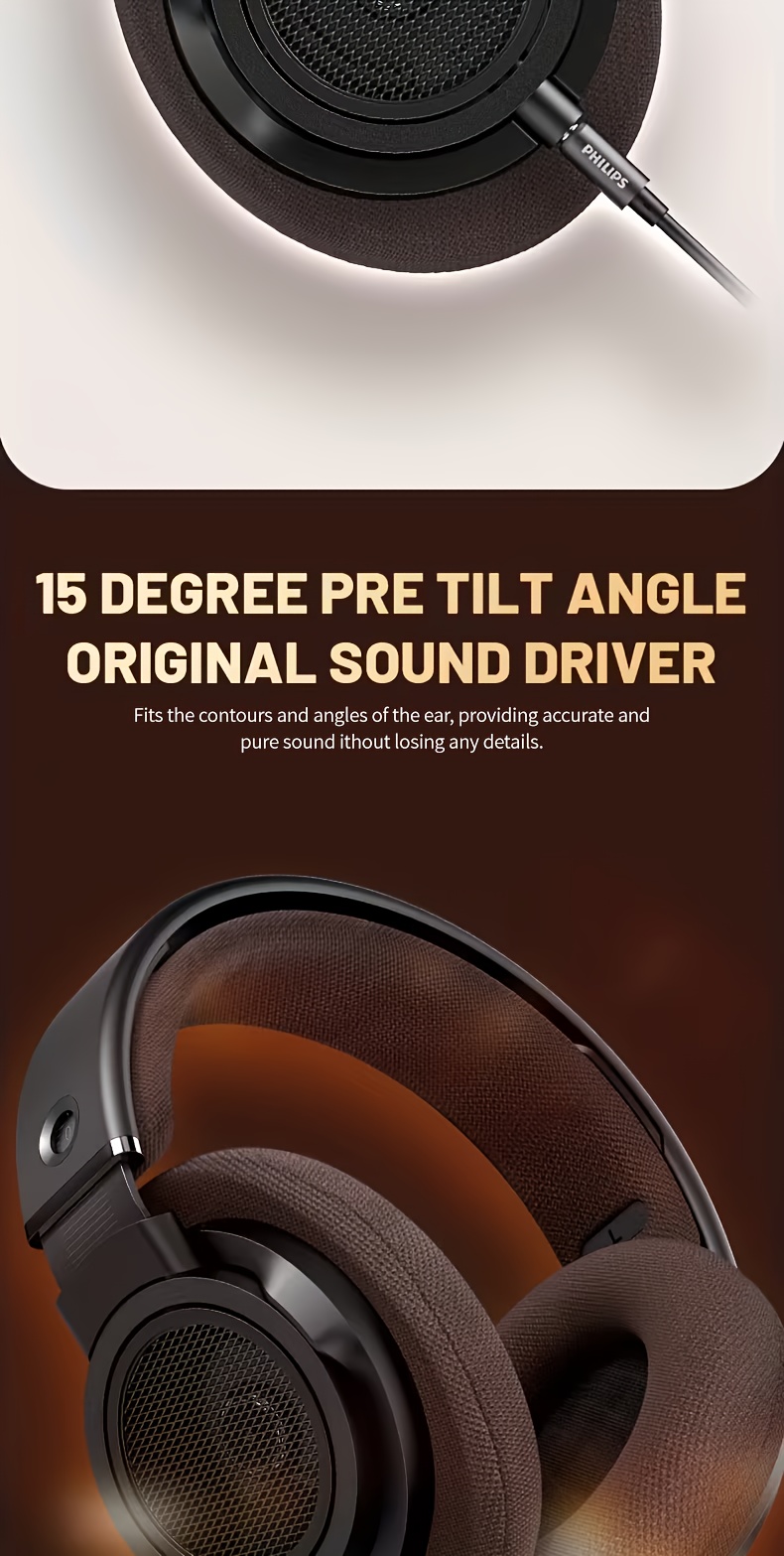 Philips Wireless Over-ear Headphones, with Noise-cancelling Function, Foldable Design, Built-in Microphone, Suitable for High-definition Audio of Music and Games - Black and White, Gaming Headphones/noise-cancelling Headphones/foldable Headphones