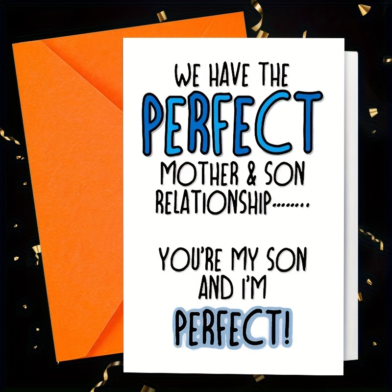 

Personalized Relationship Greeting Card, Funny Cartoon Design, Paper Material, Ideal For Birthday, Thanksgiving, Christmas, Day, Includes Orange Envelope, No Electricity Needed