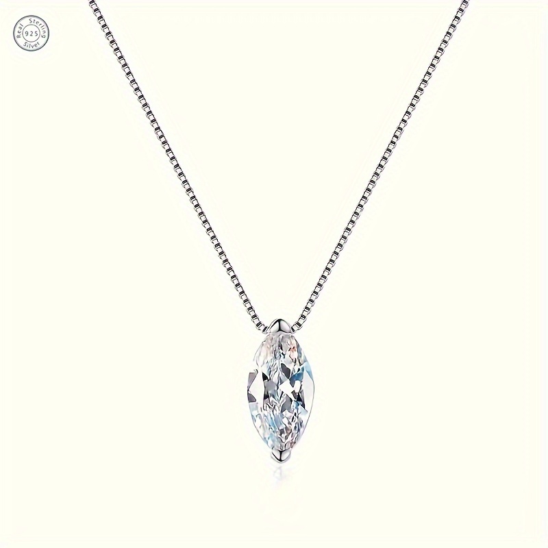 

High Quality Moissanite A Necklace Temperament Necklace Women Necklace, Inlaid High Quality Moissanite, For , Girlfriend, Comes A Box.