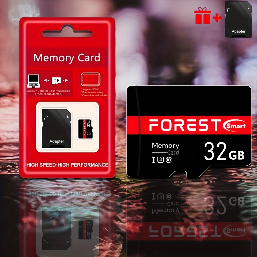 TEMU -Speicherkarte mit 128 GB Kapazität (A1 UHS-I/U3 Klasse 10), inklusive SD-Adapter für Smartphones und DVDs, für GoPro, Kameras, Tablets, Handys,