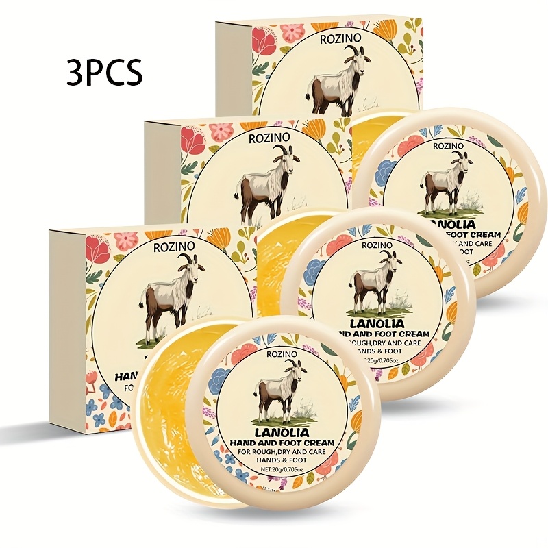 Image of 3pcs Hand And Foot Care Cream, Containing , Honey, And Vitamin E, Moisturizes, Bidding Farewell To Dry Skin And Delicate, Smooth, Hydrated, And . Convenient Design, Easy To Carry, And
