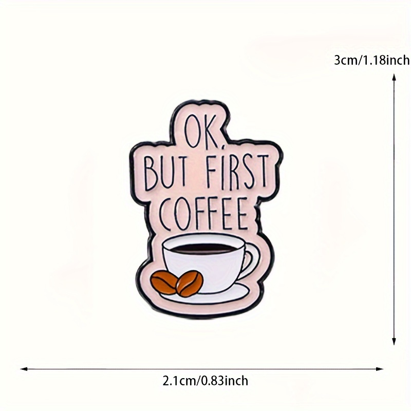 Coffee Pattern Accessory Enamel Pin for Bags