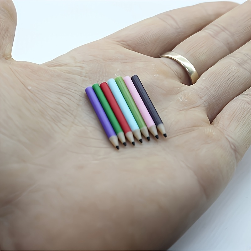 Image of Miniature Colored Pencils And Pen Holder, Dollhouse Additions, Mini House Study Room Decorative Props And Photography Props, Mini Handicrafts, Suitable For 1:12 Scale Playset - Random Color