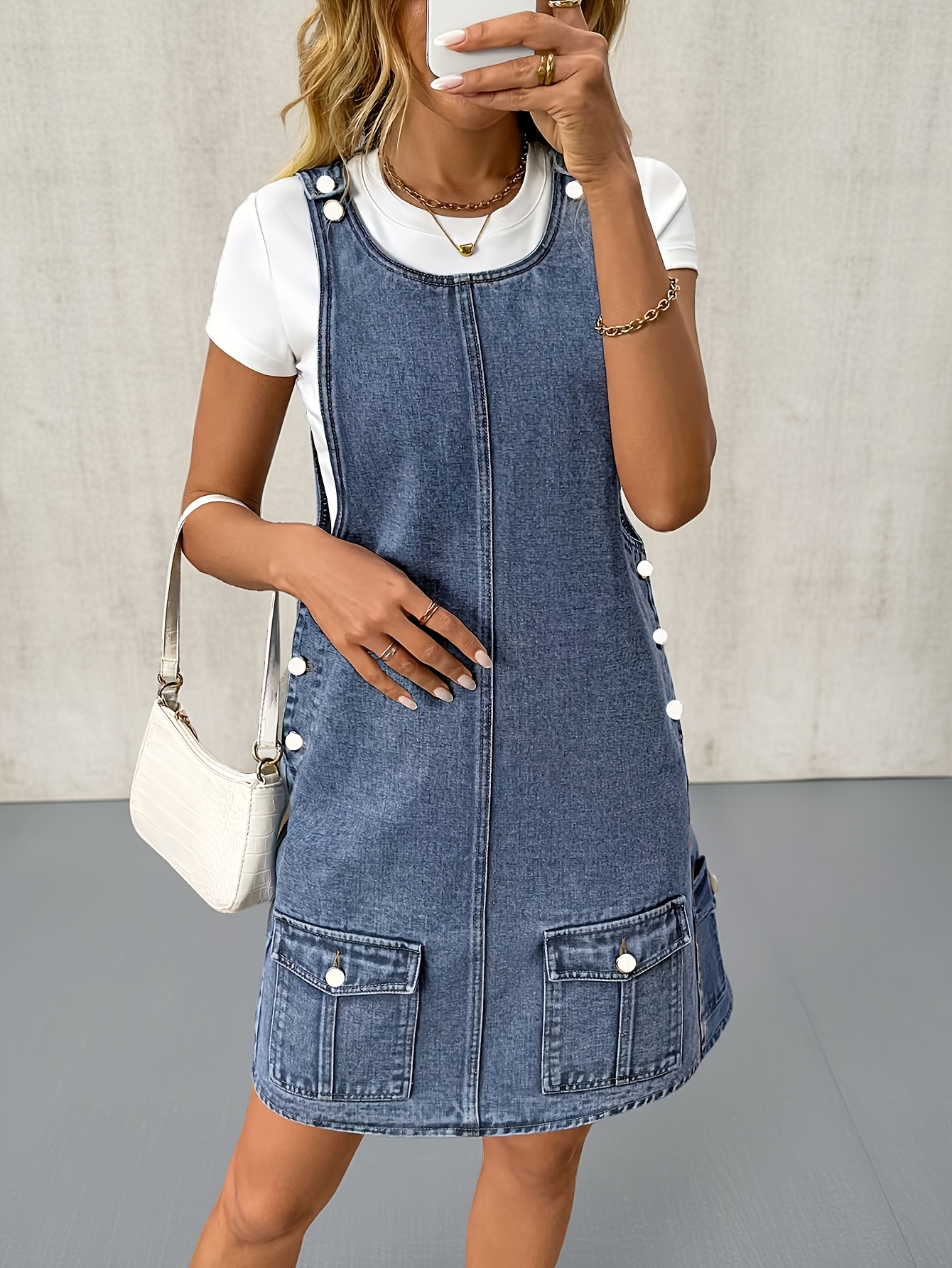 denim pinafore dress australia Scallop Denim Pinafore by Country Road Online | THE ICONIC