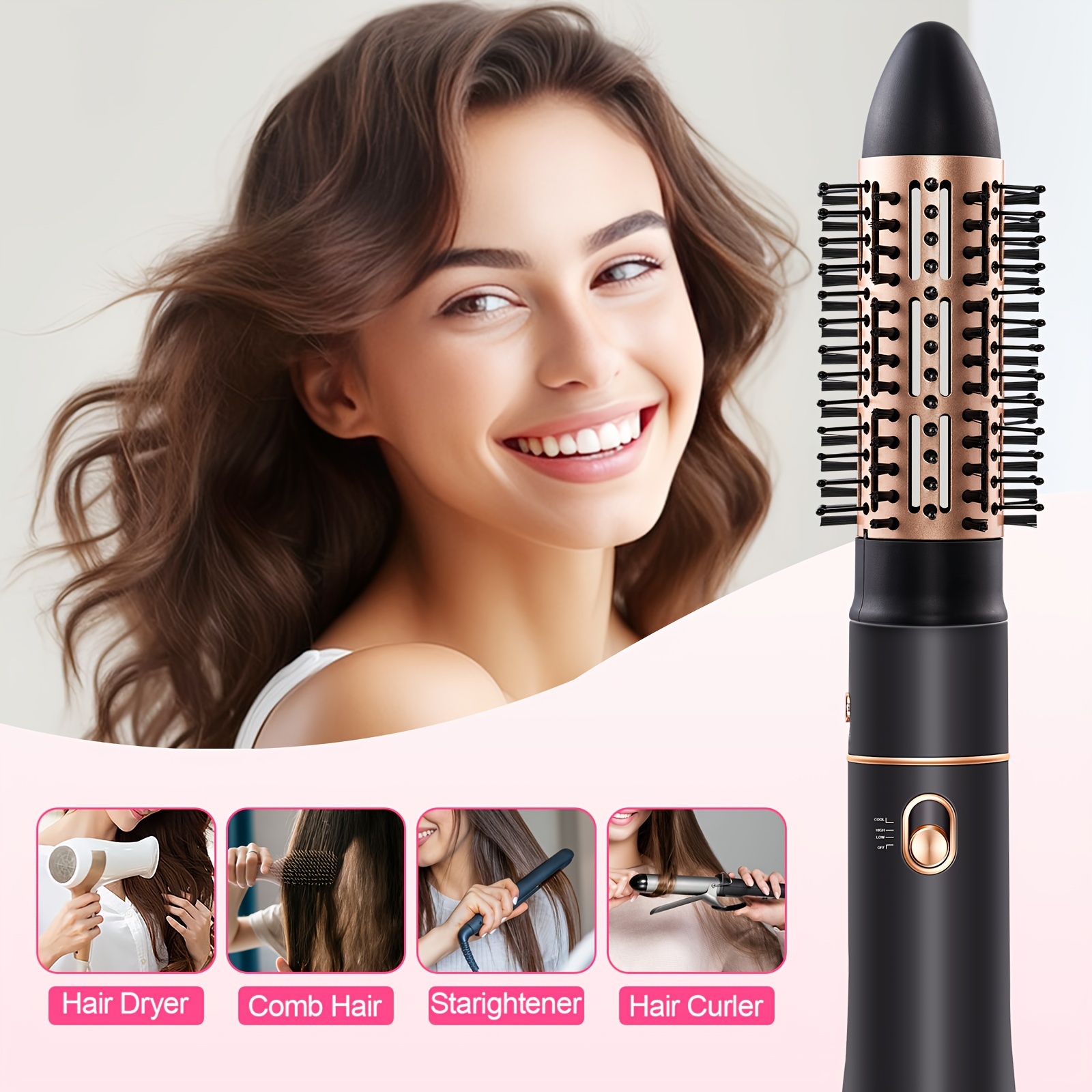 

Round Dryer 1.6 - One- Drying, Volumizing, Styling, Straighting, Round Hot Air Brushes For Women All Length