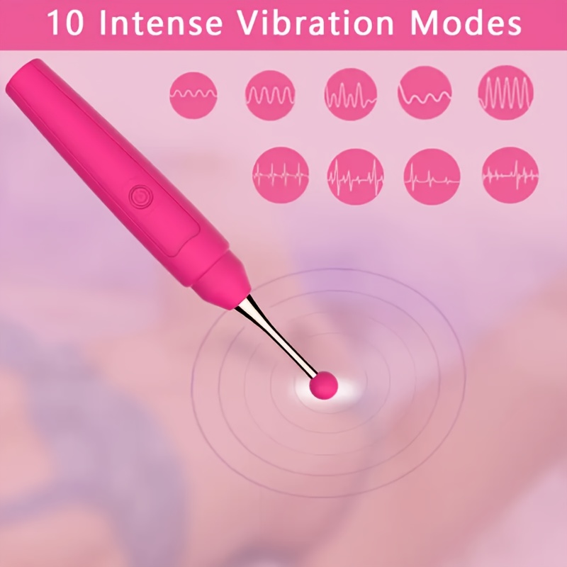 Female AV Vibrator With 10 Frequency Vibration, Female Masturbation Point, Wet Pen Vibrator, Clitoral Stimulator, Portable Handheld Female Vibrator, Breast Massage, Masturbation Point Vibrator