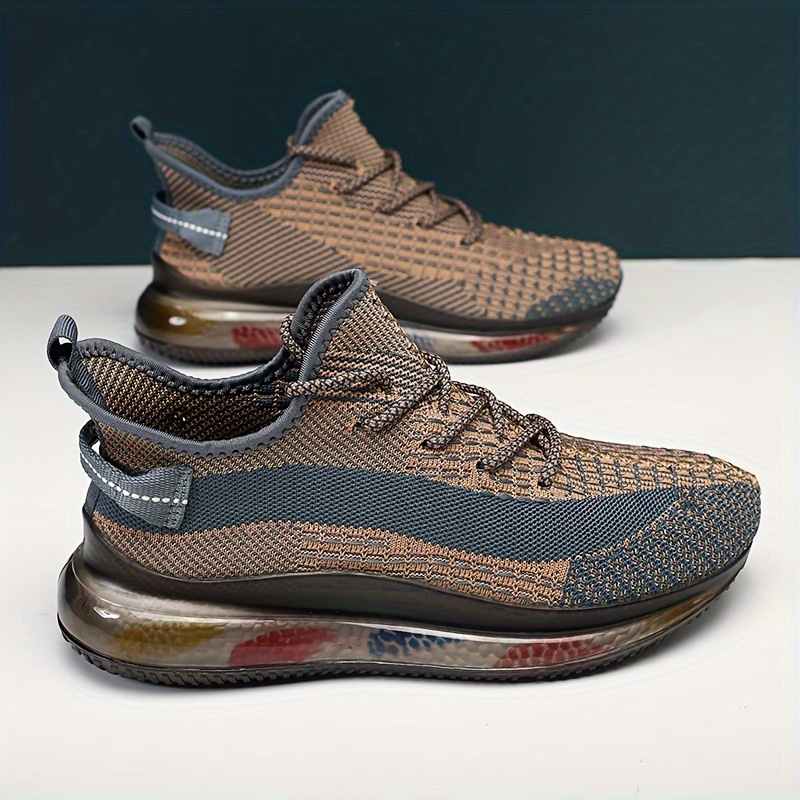 mens breathable mesh casual sneakers low top lace - Temu display picture 2