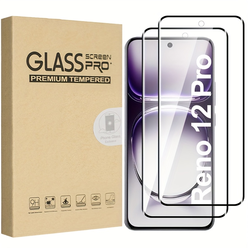 

Lot de 2 Protecteurs d'Écran 9H pour Oppo Reno 12 Pro/Reno 12 5G 6.7 pouces, Film en Verre Trempé, HD Transparent, Compatible avec Coque, Anti-Rayures