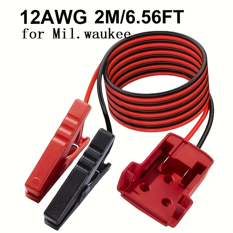 TEMU 0.98ft//6.56ft Car Jump Starter Cable With Adapter, Suitable For 18v/20v Dcb Battery Starter, Portable Car Battery Pack, Abs Material, Battery Not Included