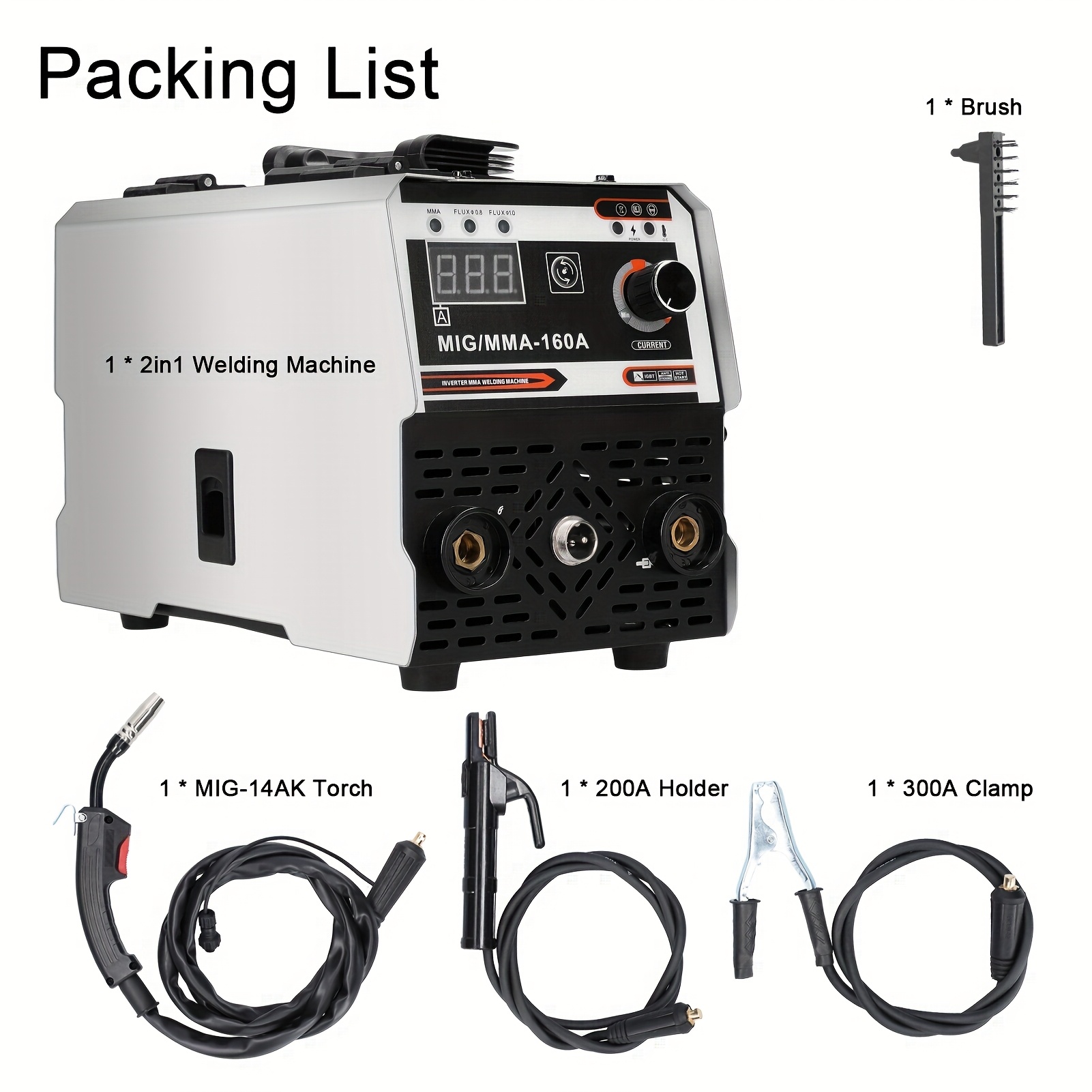 ACAGALA 4-in-1 Schweißgerät 160A - MIG MMA MAG TIG Inverter Für Heimwerker & Profis