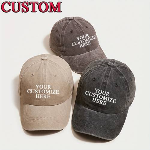 washed baseball cap customization adjustable lightweight polyester cap suitable for men and women personalize with your text photo or logo multiple colors from