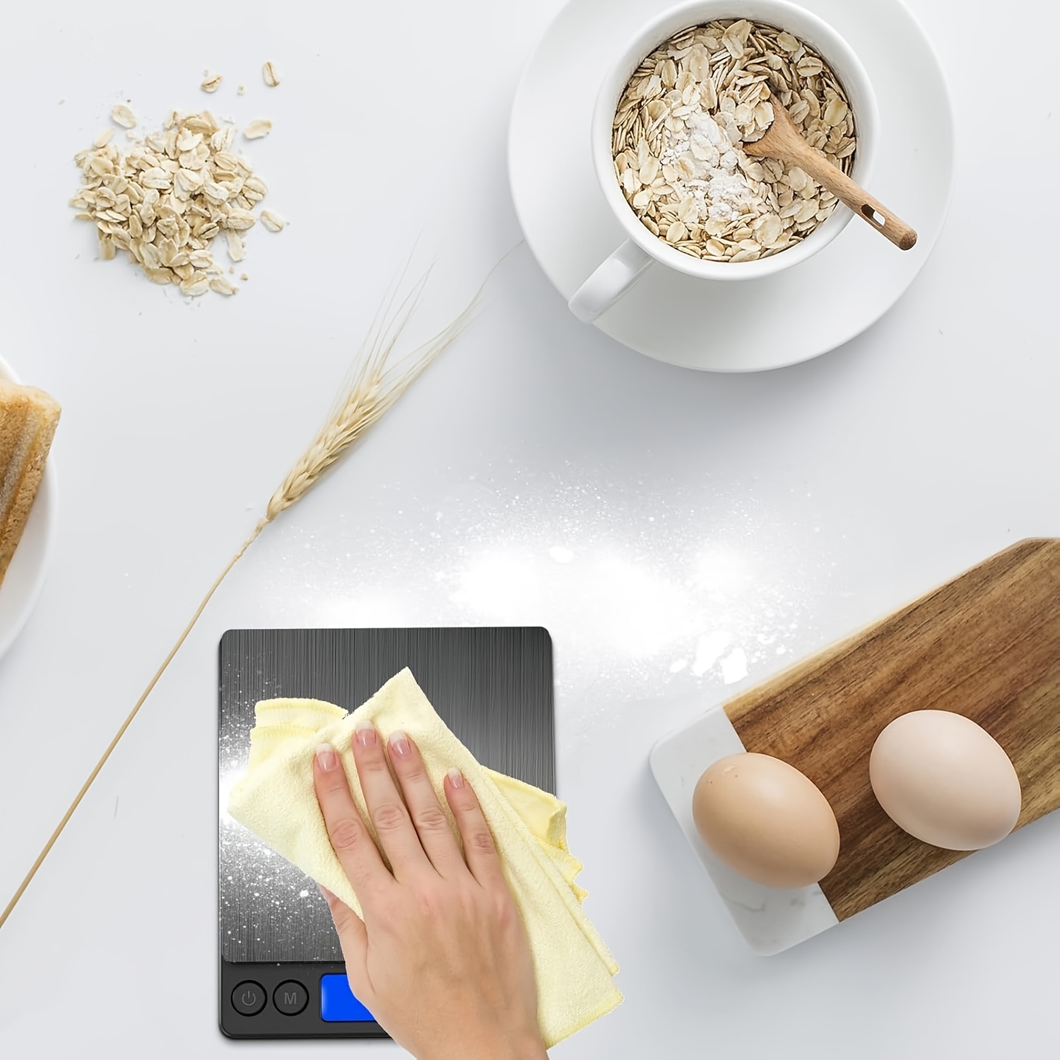 1pc Gram sized small digital food scale, 3000 grams by 0.01 grams/0.001 ounces, precise weighing, multifunctional jewelry/baking/soap kitchen scale, 6 units, tar function, LCD display