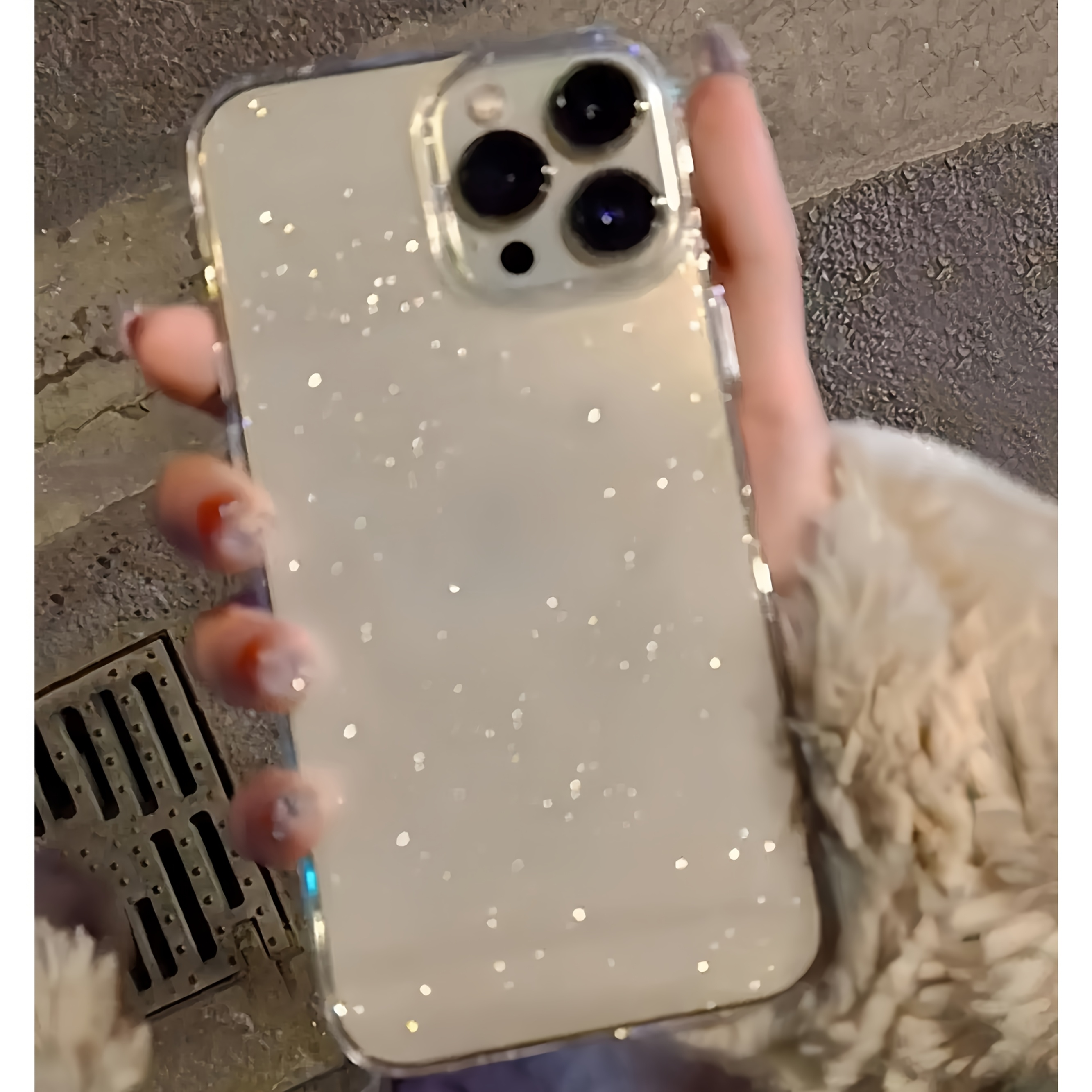 

2025 New Luxury Bling Glitter Clear Phone Case For 15 14 11 X Xr Shockproof Transparent Soft Cover