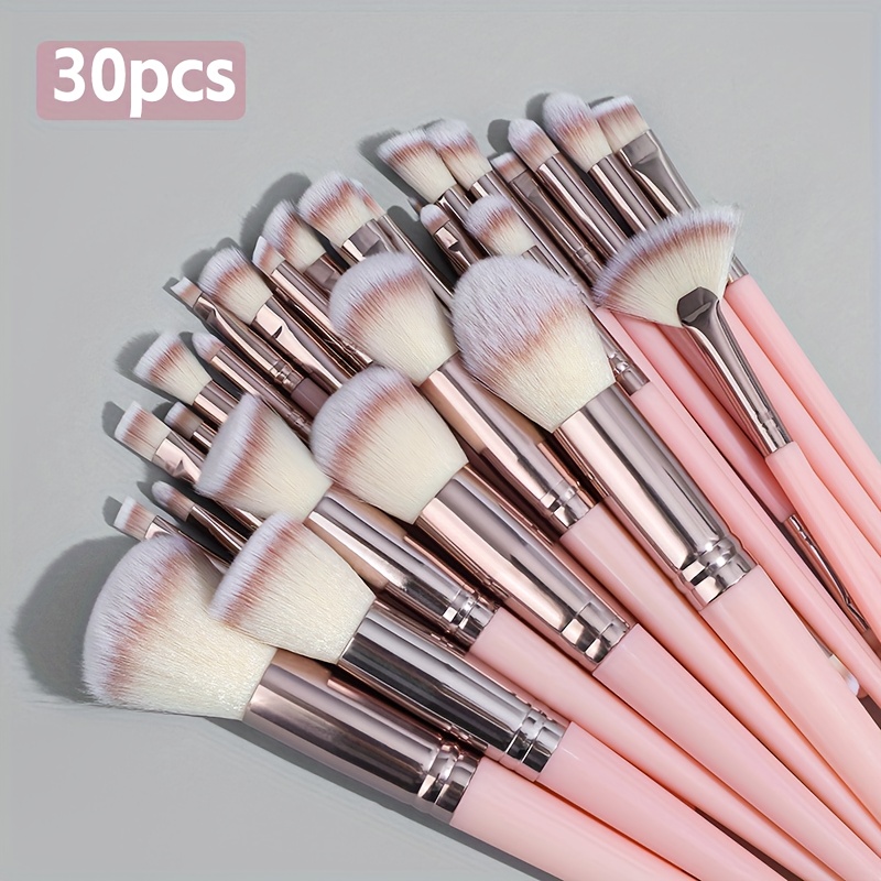 Image of 30pcs Makeup Brush Set For Beginners, Highlighter And Loose Powder Brushes, Women' Tool Kit