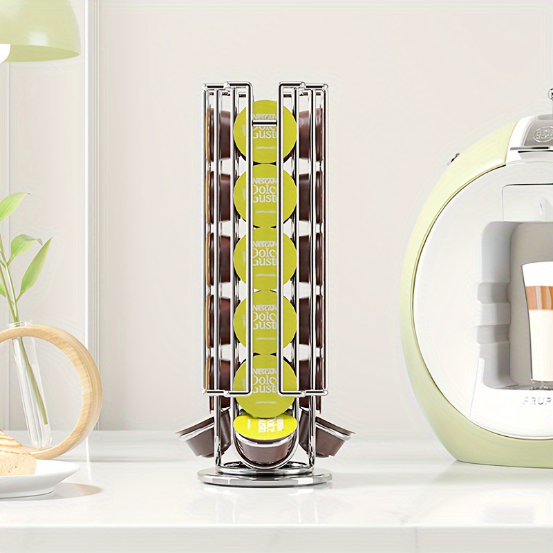 

1pc Capsule Storage Storage Organizer， Rotatable Capsule Suitable For Tea Room Kitchen Restaurant Can Hold 24 Capsules