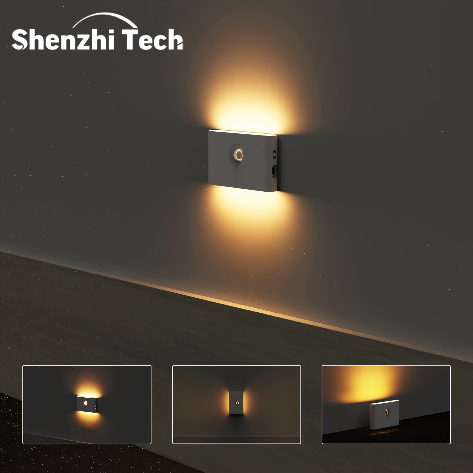 

Smart Motion Sensor Led Night Light, Eye Protection Bedside Night Lamp Cabinet Light For Bedroom Bathroom Hallway Kitchen 1pcs