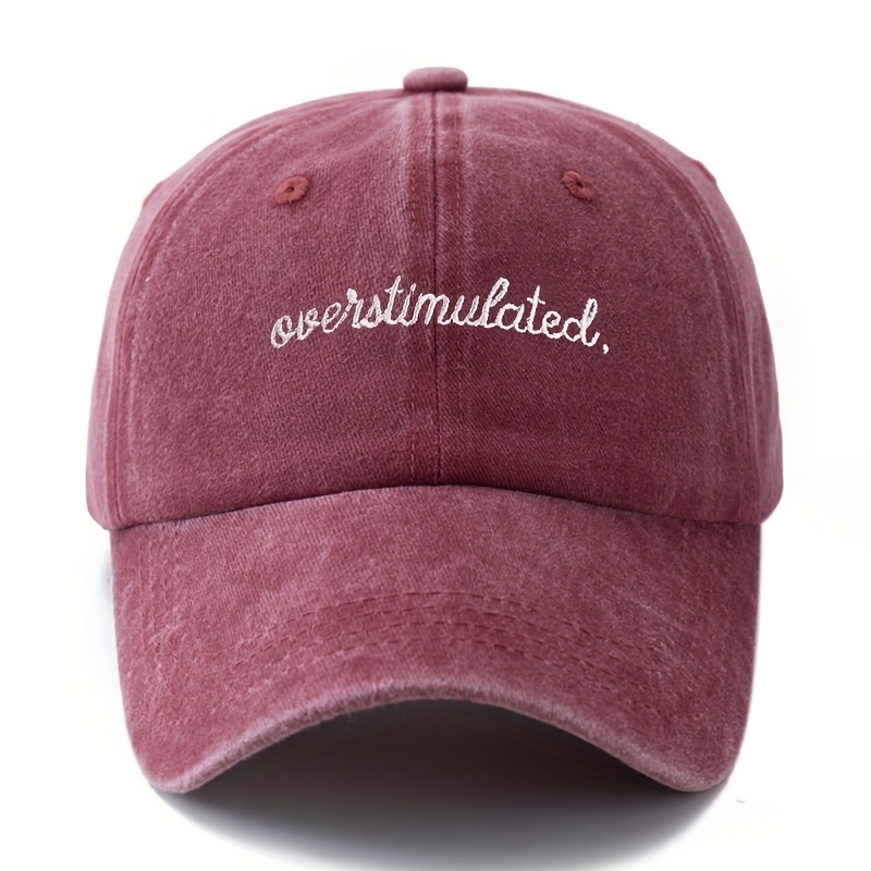 TEMU A Unisex Fashionable Printed Letter Baseball With Adjustable Sizing, An Outdoor Curved-brim Hat, 's Outdoor Fishing Snapback, And A Trucker