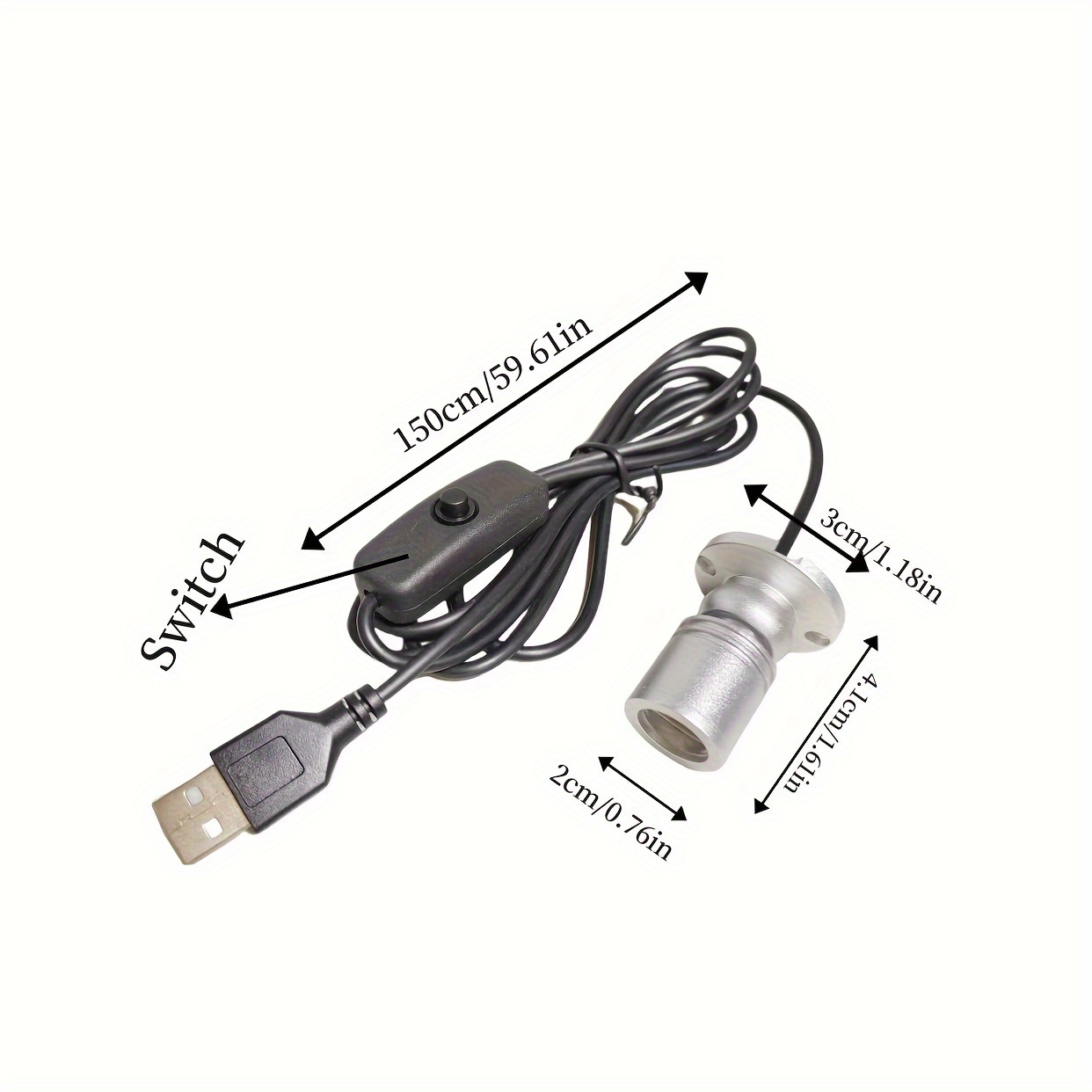 Mini USB LED Spotlight with 149.96cm Cable for Accent Lighting