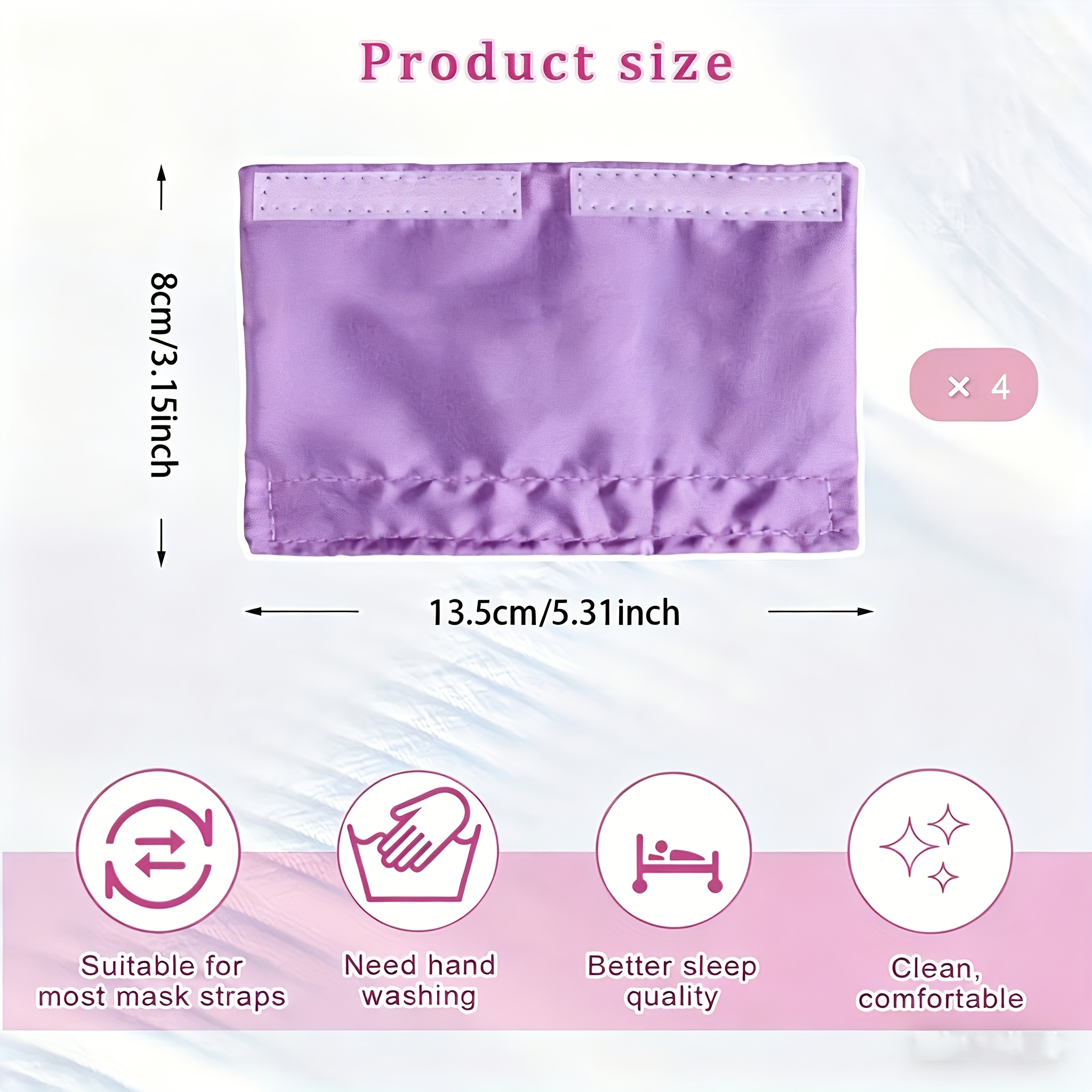 TEMU 4 Packs Purple Comfortable Cpap Strap Covers