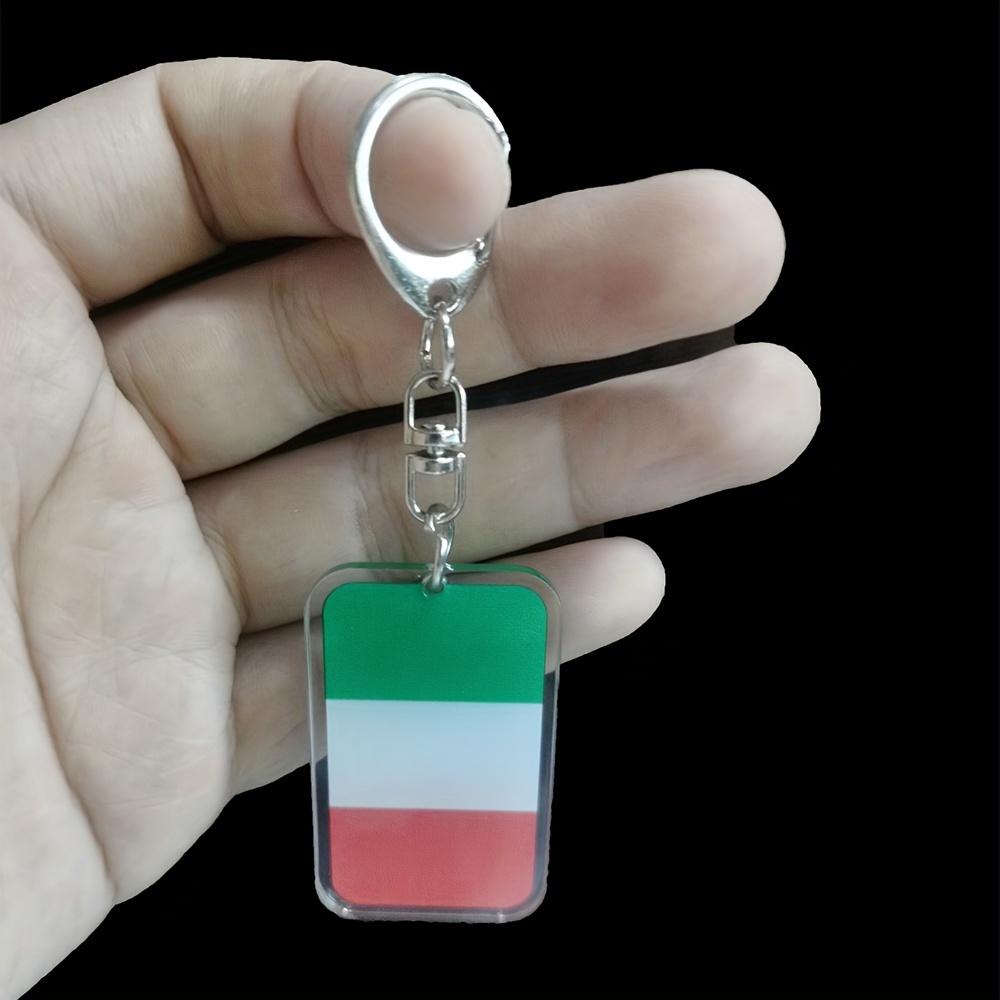 

Italian Flag Acrylic Keychain - , Uv-printed & Laser-cut Design, Keys Or Backpacks, Ideal Gift For Friends