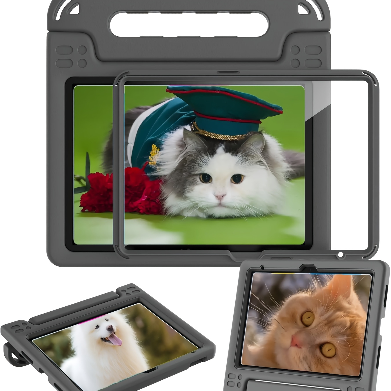 TEMU Case For Ipad A16 11th 11" 2025/10th 10.9 Inch 2022 With Handle Stand And Built-in Screen Protector
