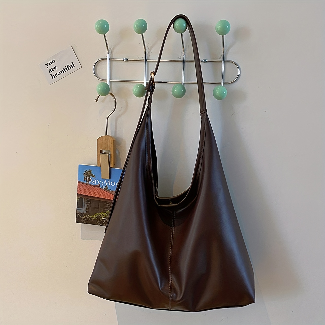 Retro Commuter Texture Shoulder Bag Women's 2025 Trendy Korean Style Temperament Underarm Bag Tote Bag Fashionable Women