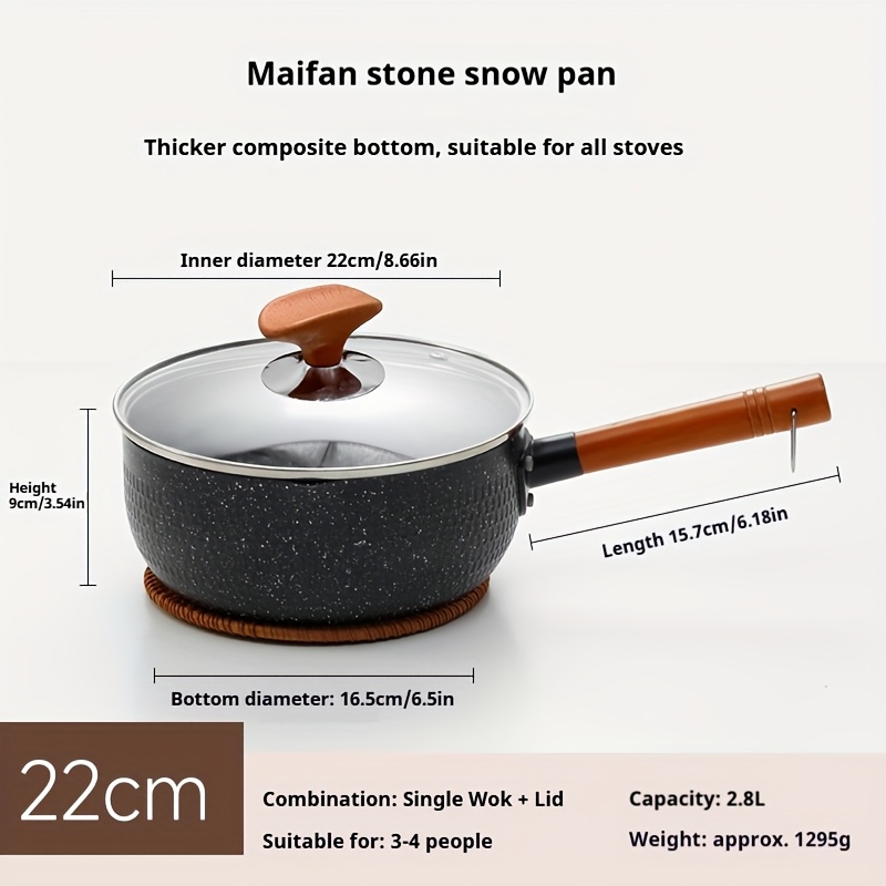 Maifan Stone Pot Stick Pan for Household Cooking