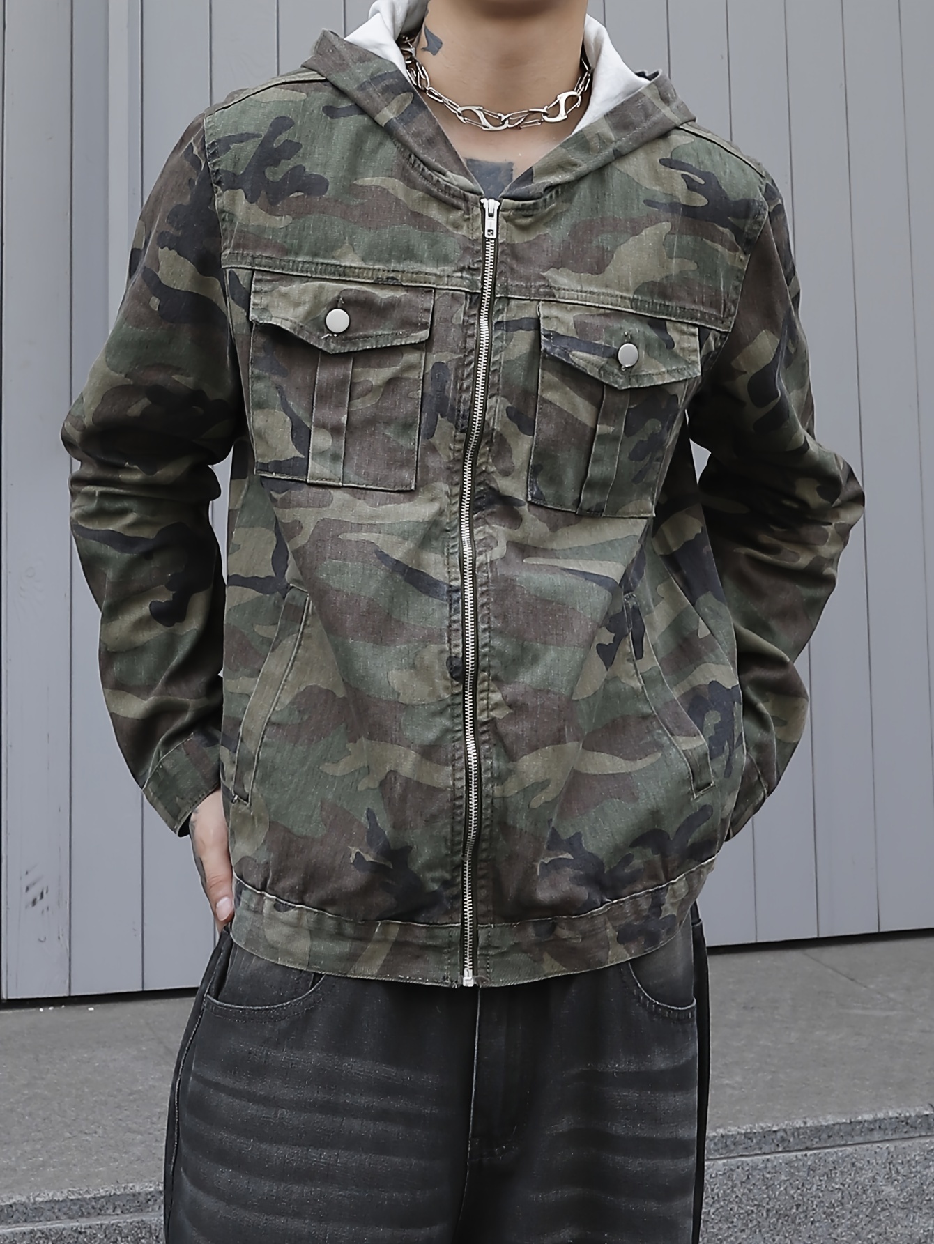 camouflage denim jacket mens Oman