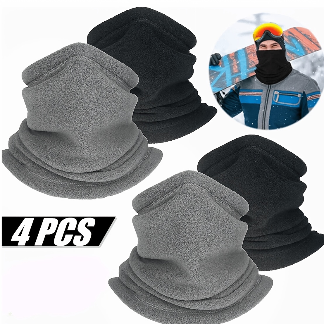Image of 4pcs Multifunctional Scarf Tube Set, Neck Scarf, Outdoor Motorcycle And Bicycle Scarf, Breathable Neck Mask, Men's And Women's Outdoor Hiking And Cycling Scarf, Neck Mask, Multifunctional Headwear