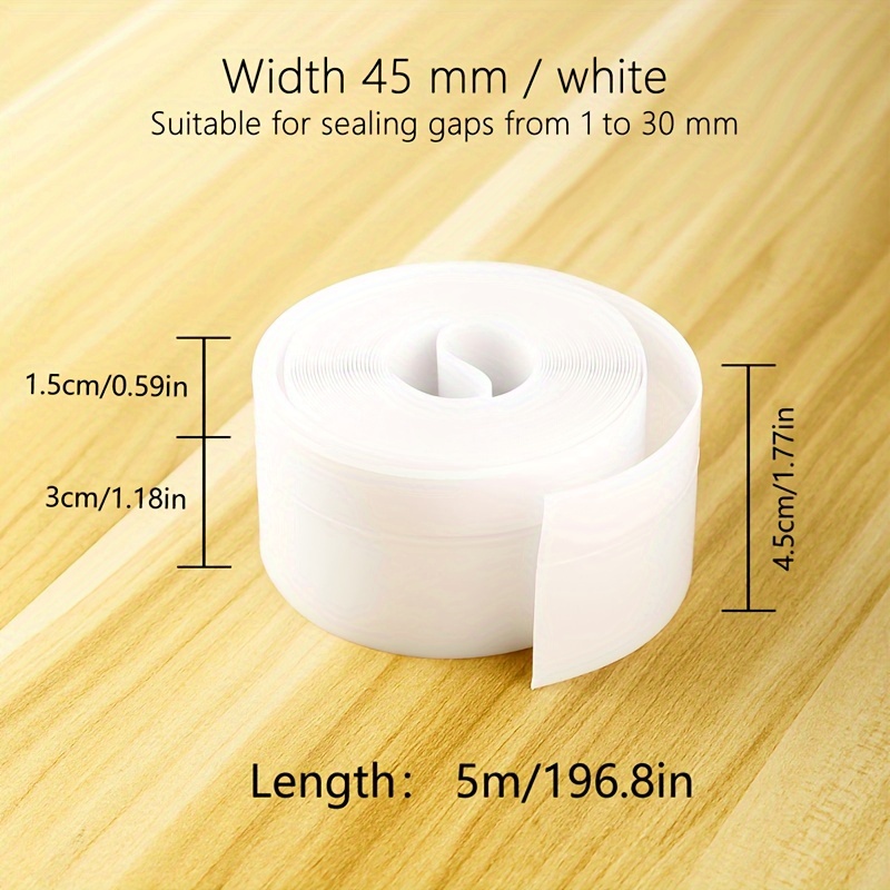 TEMU A 5-meter Long Self-adhesive Sealing Strip For Doors And Windows, Transparent Draft Stopper For Door , Insulation For Windows, Soundproof And