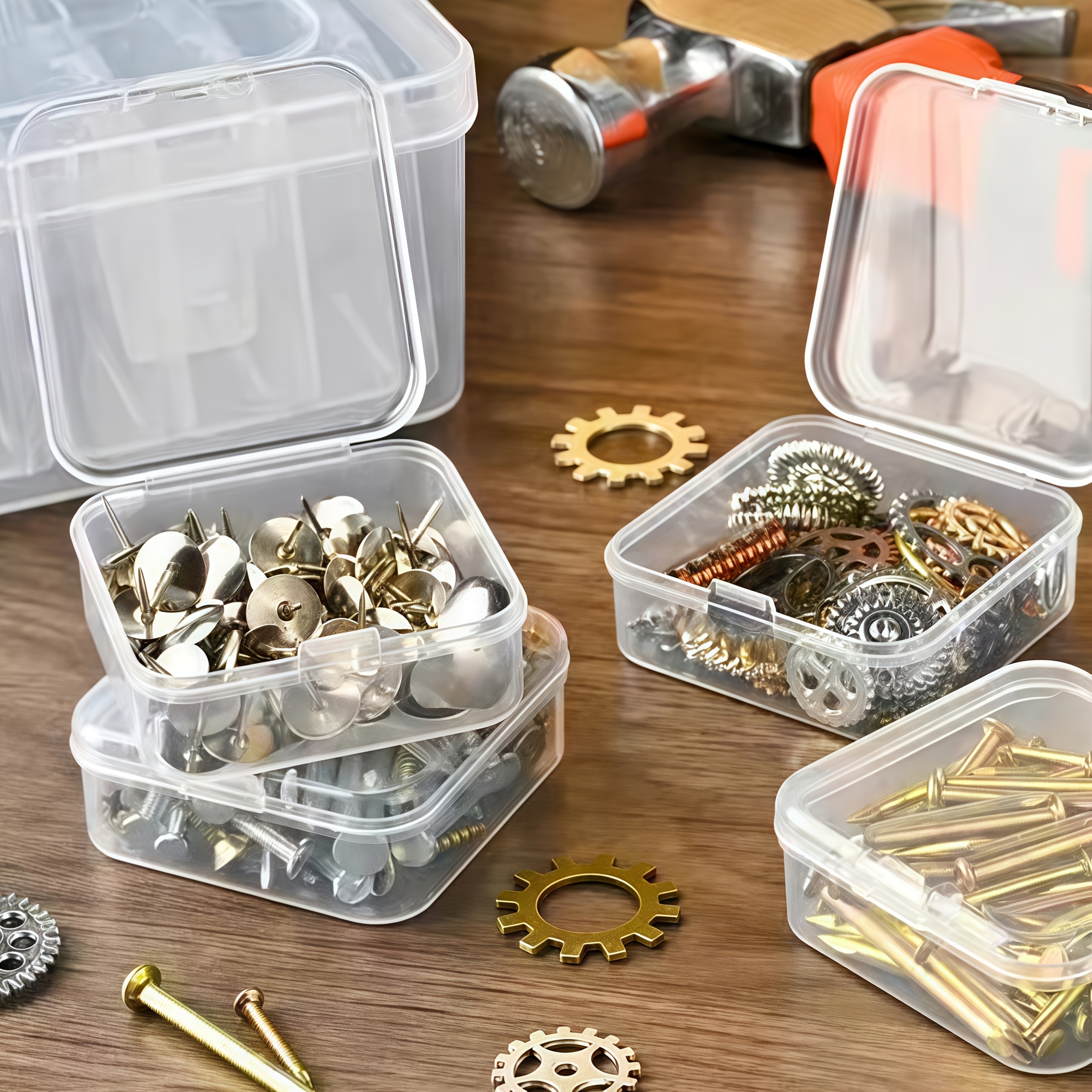 31pcs set: 1 large box + 30 small transparent plastic storage containers with lids - bead organizer case for   making, nail art & bracelet crafting supplies – perfect valentine s day gift and women’s/girls’ present Product details 7