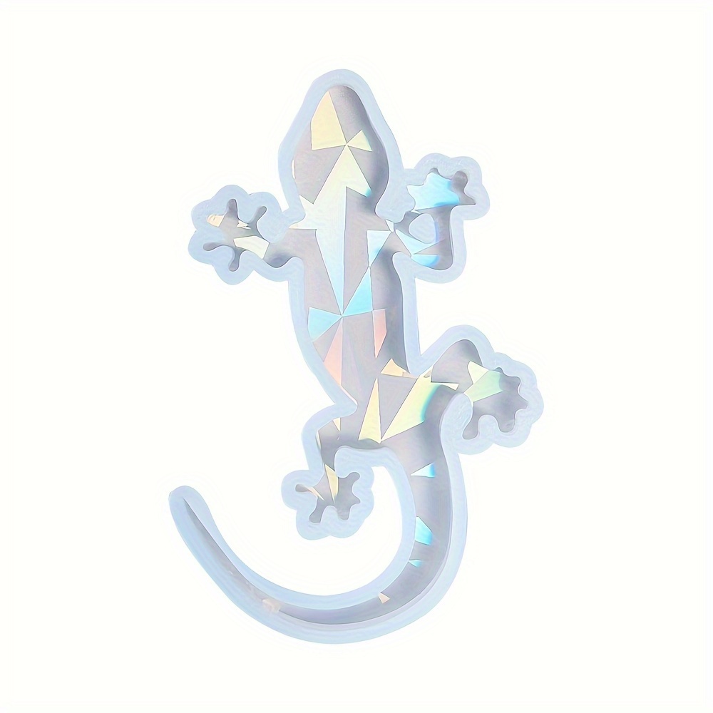 E-shop 1 Stück Holographischer Gecko-Schlüsselanhänger-Anhänger Silikonform - Holographische Harz-Gecko-Schlüsselanhänger-Silikonform