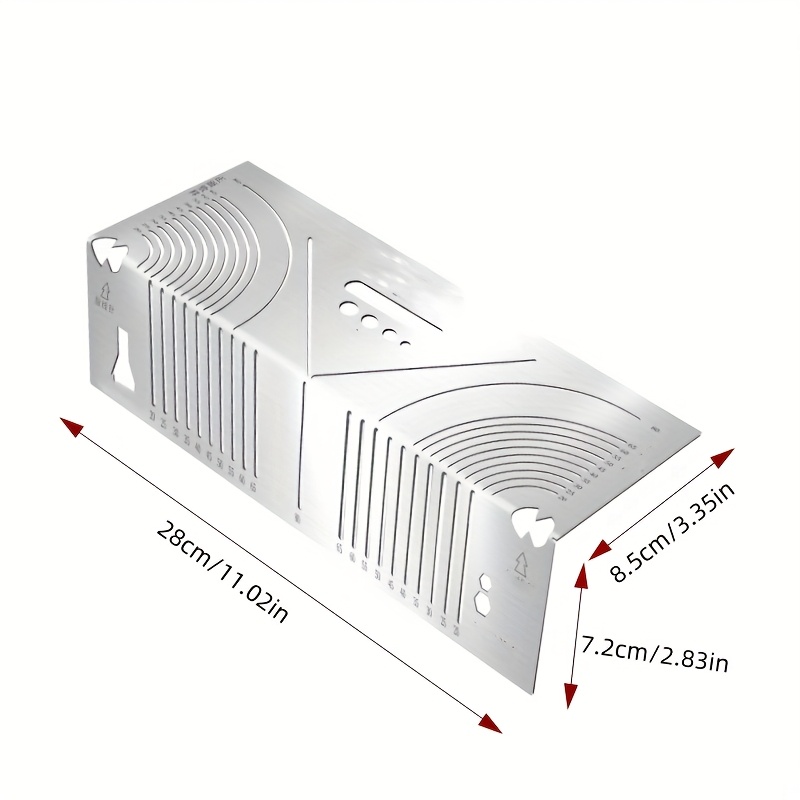 High-precision Folding Ruler, Adjustable Straight/curved Marking Tool, 304 Stainless Steel Engraving Tool, High-precision Measuring Tape, No Charging Required, Suitable For Home Decoration, Gardening
