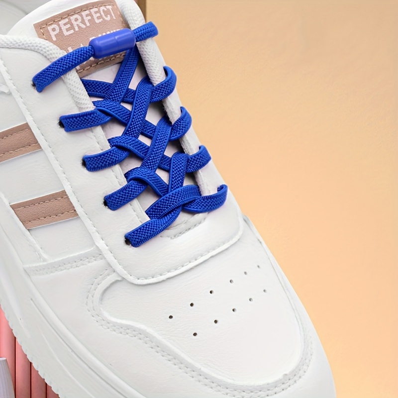 1 Pair Vibrant Elastic No-Tie Shoelaces for Sneakers - Quick & Easy Slip-On Design, Durable Acetate Fiber, Assorted Colors