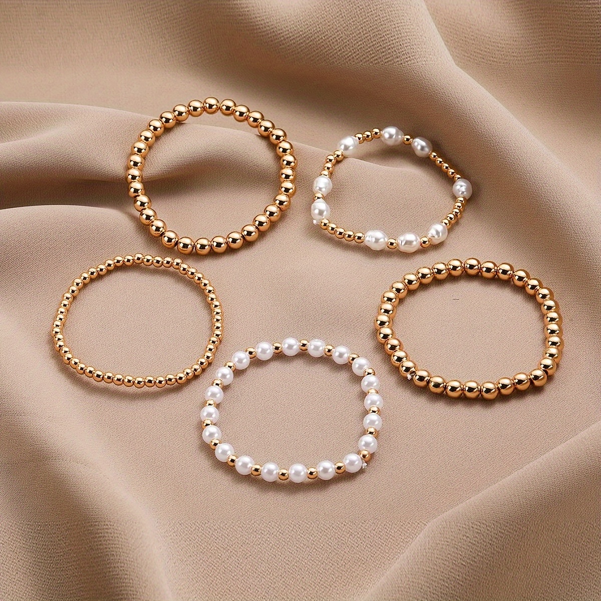 

5pcs Women's Bracelet Set, , For & Parties, Layering Jewelry