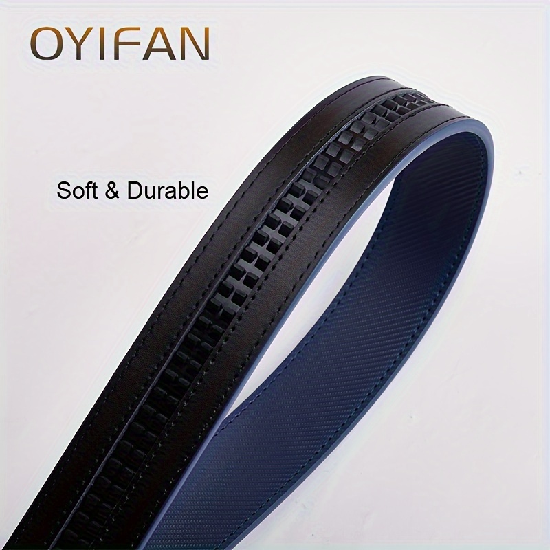 Oyifan Men's Belt Cowhide with Automatic Alloy Buckle for Daily Wear