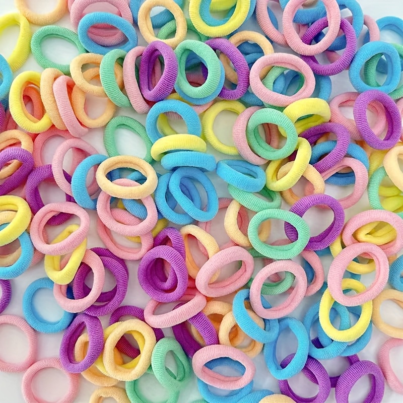 TEMU 1000 Colorful Elastic Hair Bands, Ponytails, Hair Bands, Rubber Bands, Hair Accessories, Simple Hair Ropes, Seamless Elastic Rubber Bands,