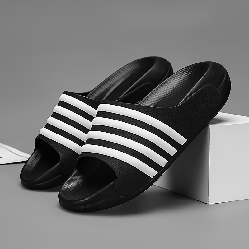 striped slides comfortable eva thick sole non slip durable for indoor outdoor use Product details 7