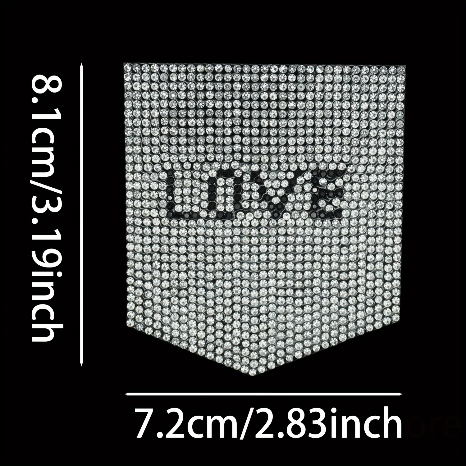 1pc A Sparkling Rhinestone Sticker That 'love', Perfect For Projects On Cases, Clothing, Bags, Fabric Repairs, And Decorations. An Easy-to-apply Patch For Crafting
