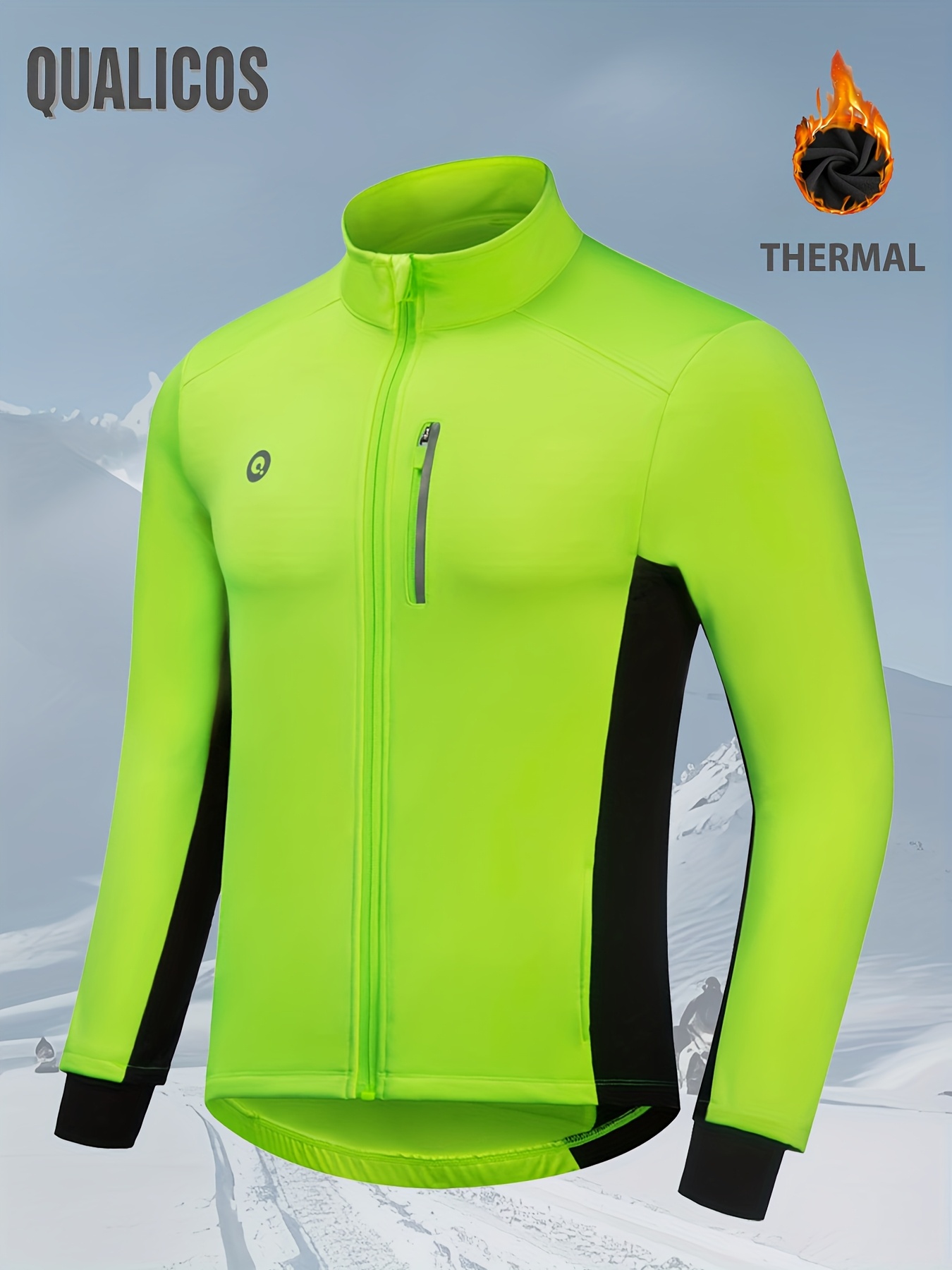 Veste Cyclisme Thermique Homme - Coupe-vent, Respirante, Chaude | Pour Vélo, VTT, Course Hiver - 2