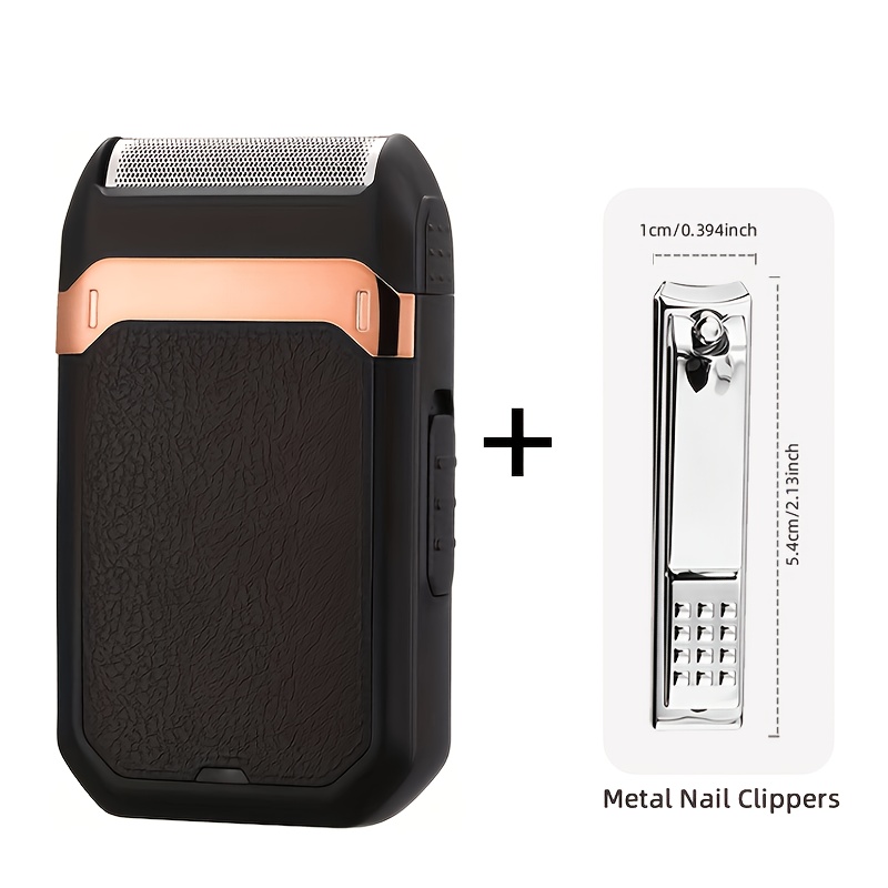TEMU Men's Electric Shaver With Pop-up Trimmer, Nail Clippers, Wireless Men's Rotary Shaver, Professional Rechargeable Beard Trimmer, And Precision