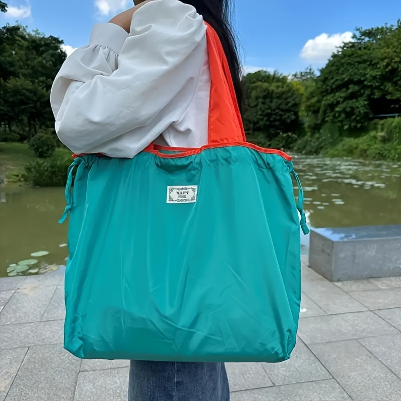 

Portable Folding Shopping Bag Can Be Tied Up With Rope Travel Bag Supermarket Shopping Bag