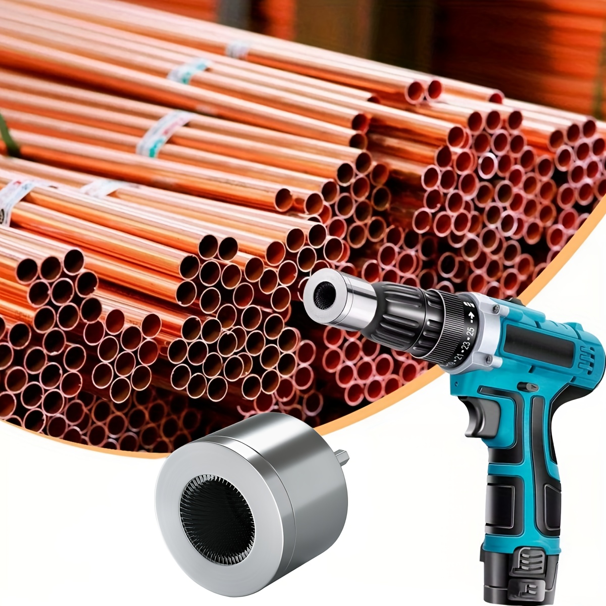 

Easy-install Copper Drill Bit - 15/22mm, Metal Brush For Cleaning & Deburring