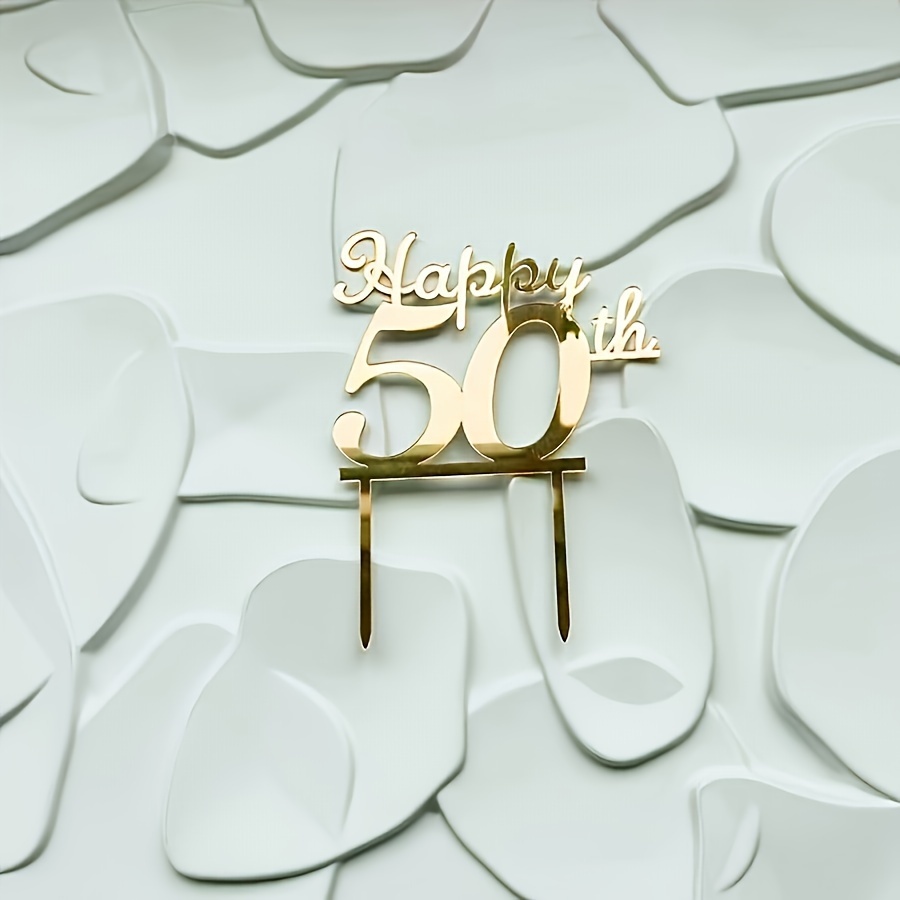 TEMU Elegante Topper per Torta di Compleanno in Acrilico - Decorazioni Numeriche Versatili per Et� 18, 30, 40, 50, 60 - i Compleanni, Decorazioni per