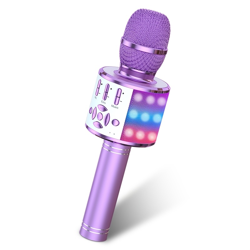 TEMU ["] Microphone Karaoké | Haut-parleur Microphone Fil avec Effet Son Quatre-en-un, USB Type-C, Installation et Connexion Faciles, Idéal pour de