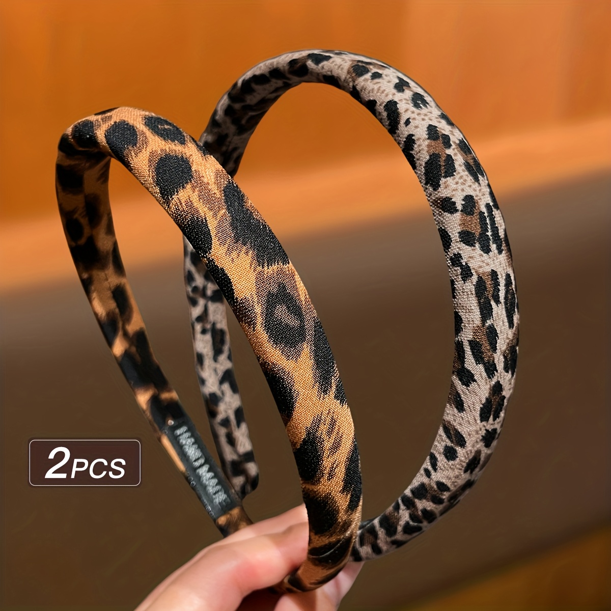 TEMU 2pcs Fashion Leopard Print Retro Headband, Suitable For Daily And Party Use, Women's Hair Additions, Gifts
