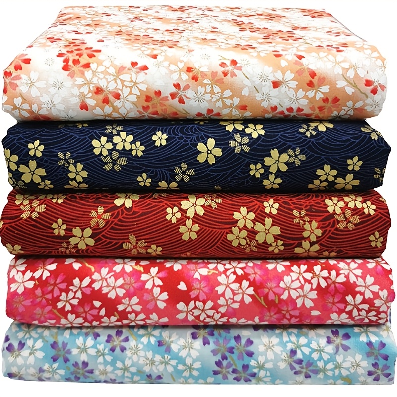 

5pcs/set New Hot Stamping Printed Fabric Diy Handmade Patchwork Fabric Set Thickened Printed Fabric