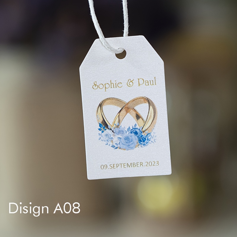 TEMU Etichette per matrimonio personalizzabili / Etichette con personalizzate per matrimoni / Etichette per bomboniere / Etichette regalo perla,