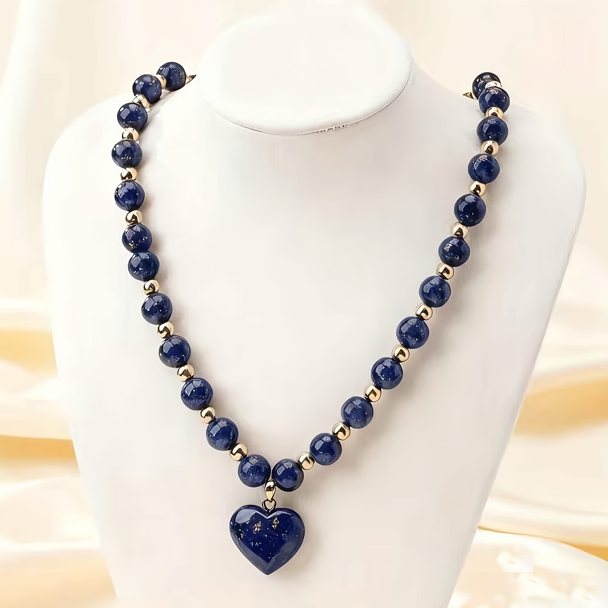 TEMU 1pc Natural Necklace - Bohemian Style Necklace | Symbolizes Wisdom And Protection | December Birthstone | Natural Gemstone Necklace | Suitable